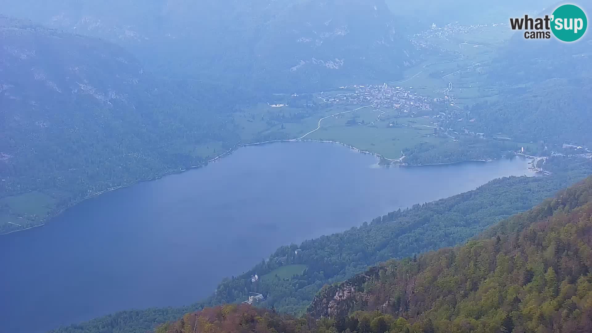 Cámara web del lago Bohinj y Triglav – vista desde la estación de esquí de Vogel