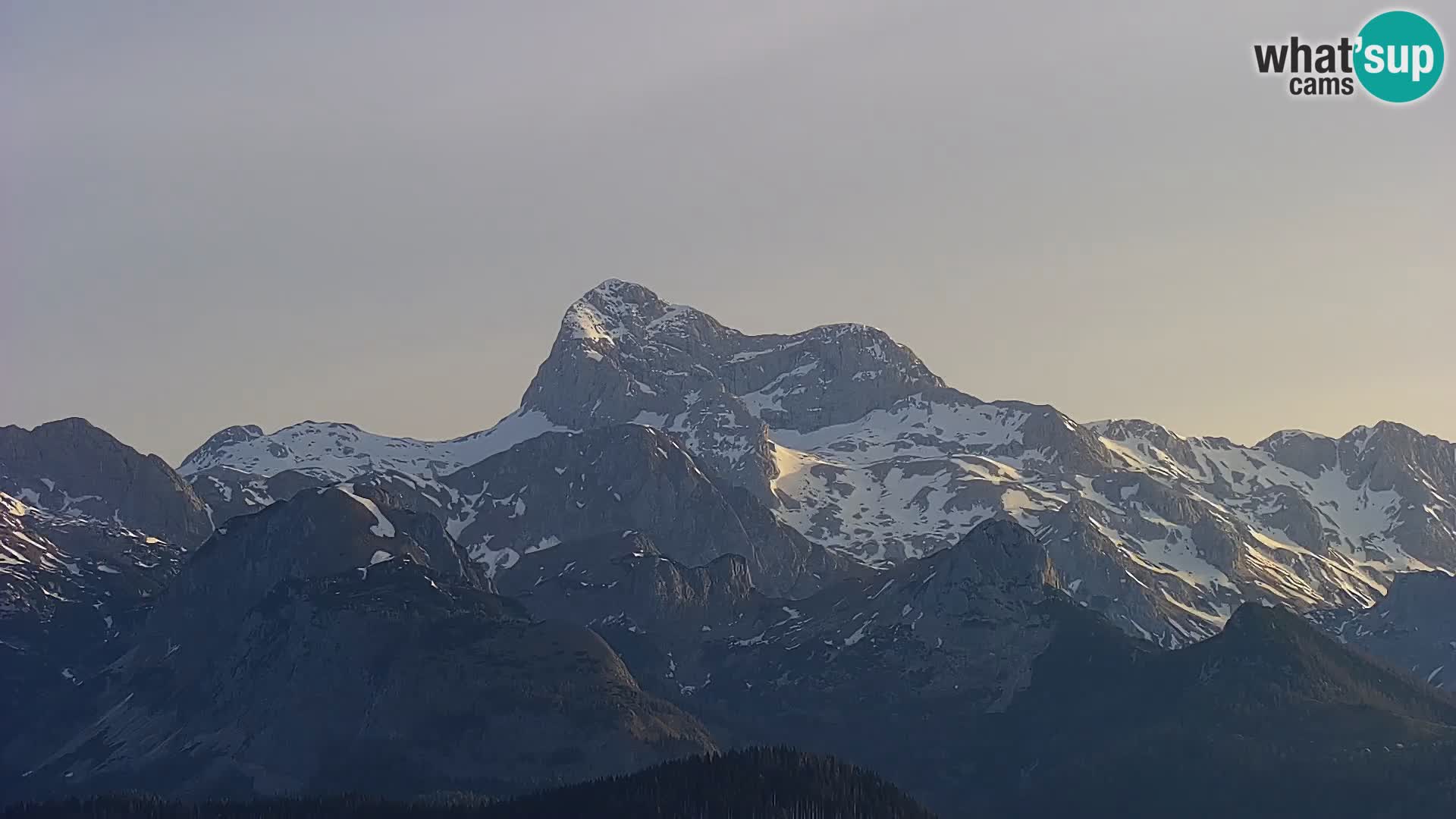 Webcam Bohinj See und Triglav – Blick vom Skigebiet Vogel