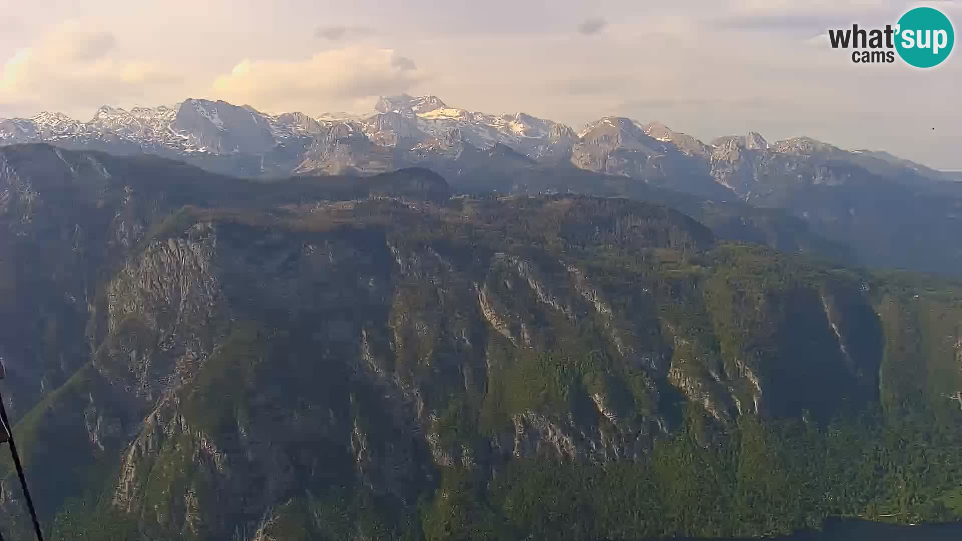 Webcam Bohinj See und Triglav – Blick vom Skigebiet Vogel