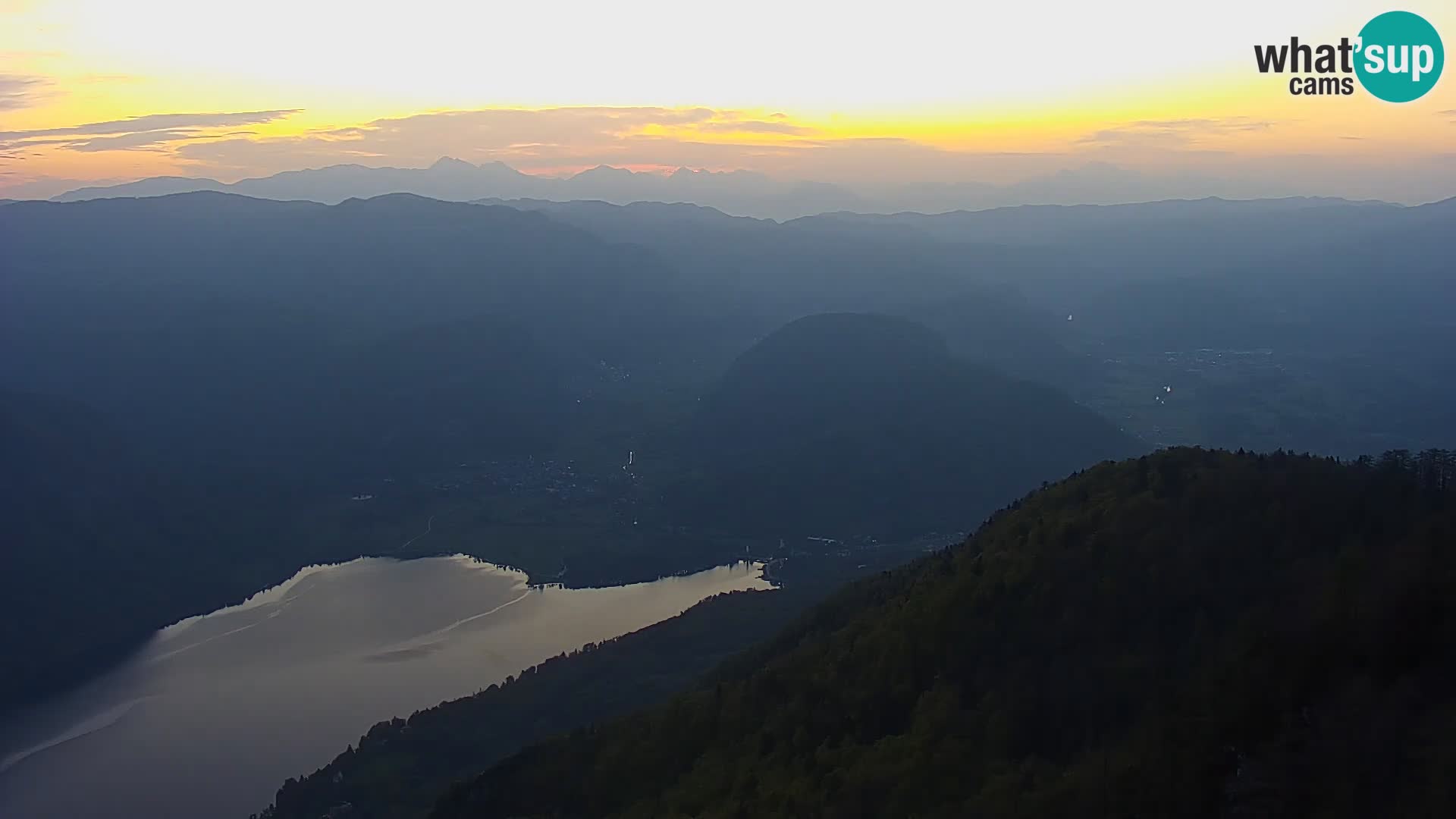Cámara web del lago Bohinj y Triglav – vista desde la estación de esquí de Vogel