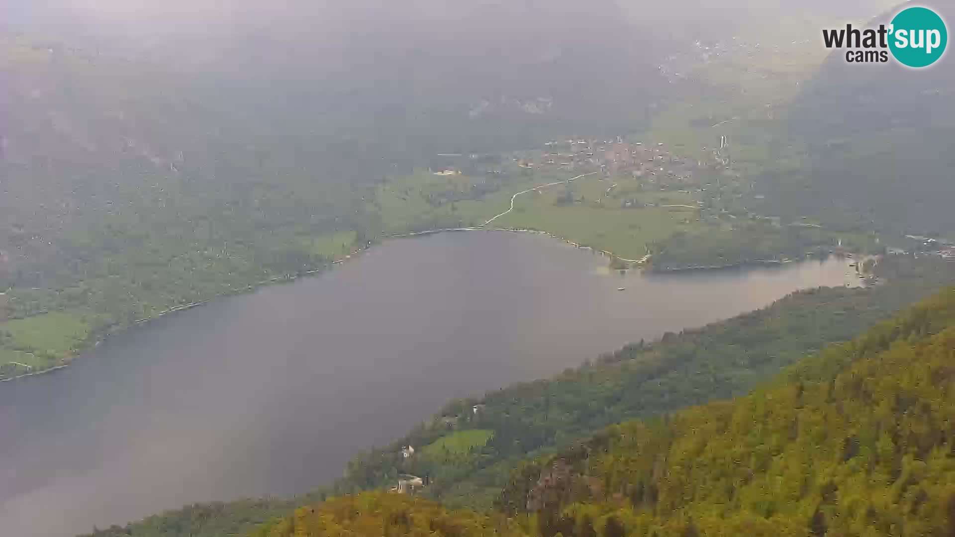 Webcam Bohinj See und Triglav – Blick vom Skigebiet Vogel