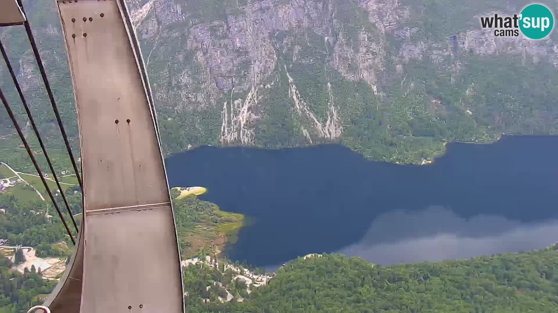 Webcam lac de Bohinj et Triglav – vue depuis la station de ski de Vogel