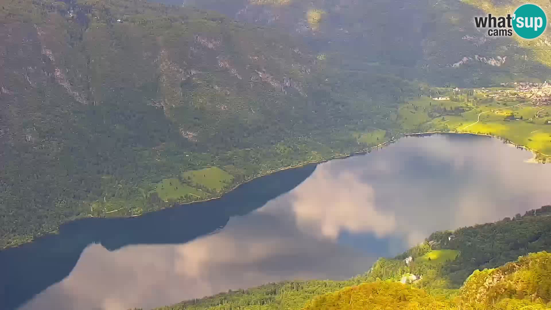 Webcam Bohinj See und Triglav – Blick vom Skigebiet Vogel