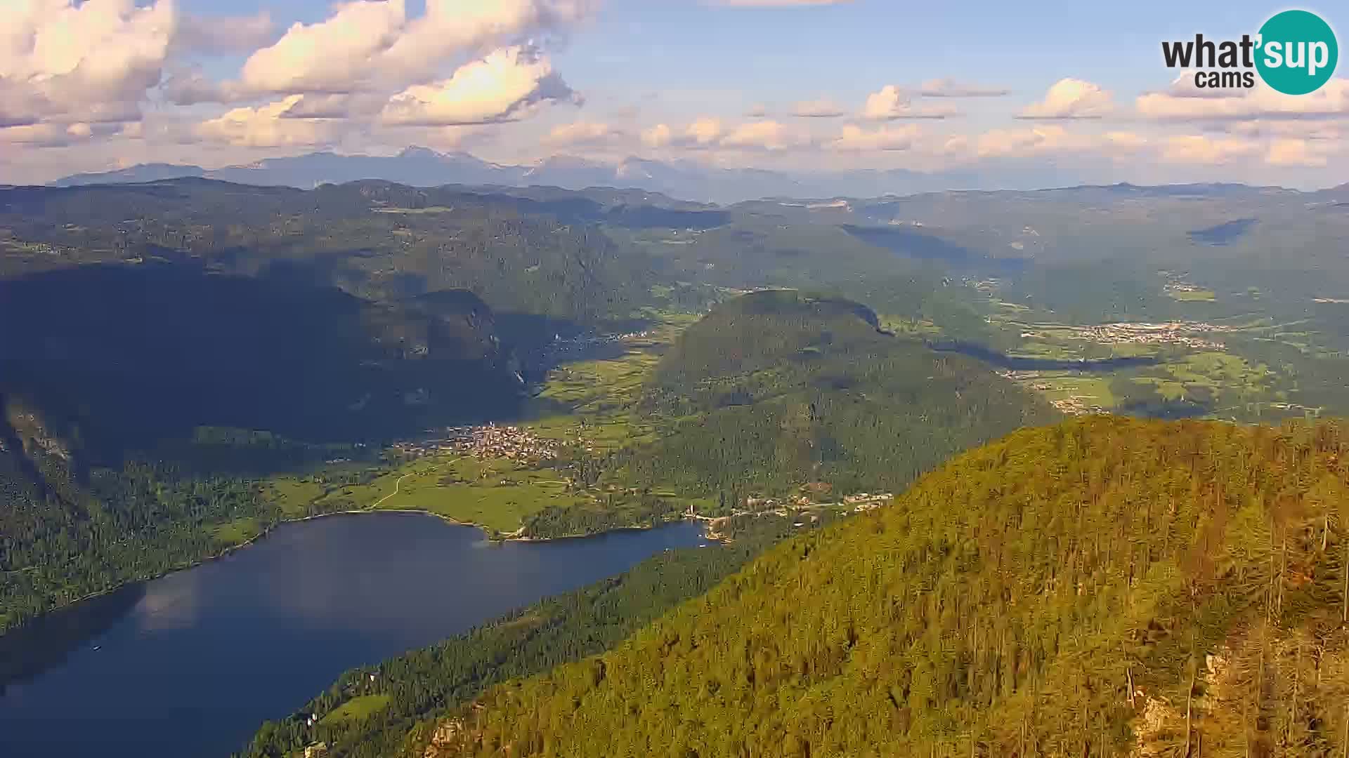 Webcam Bohinj See und Triglav – Blick vom Skigebiet Vogel