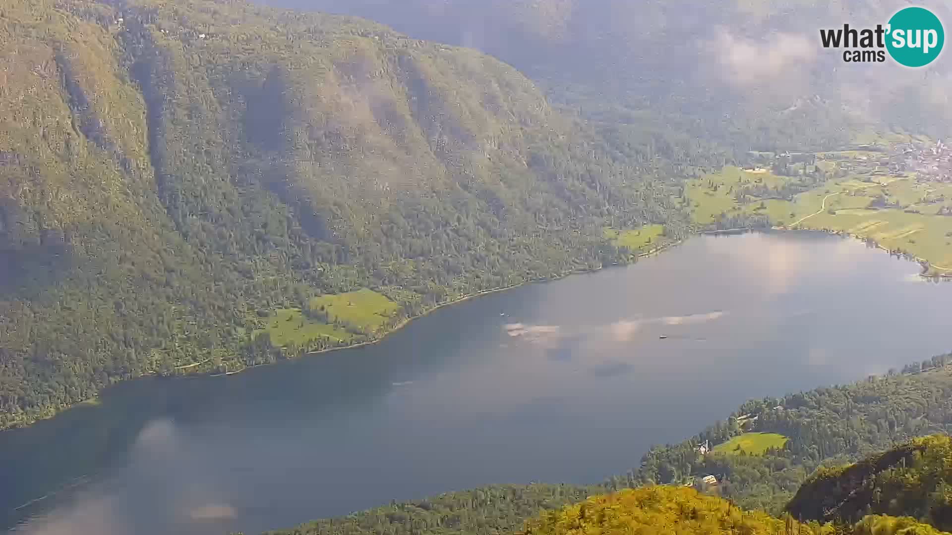 Webcam lac de Bohinj et Triglav – vue depuis la station de ski de Vogel