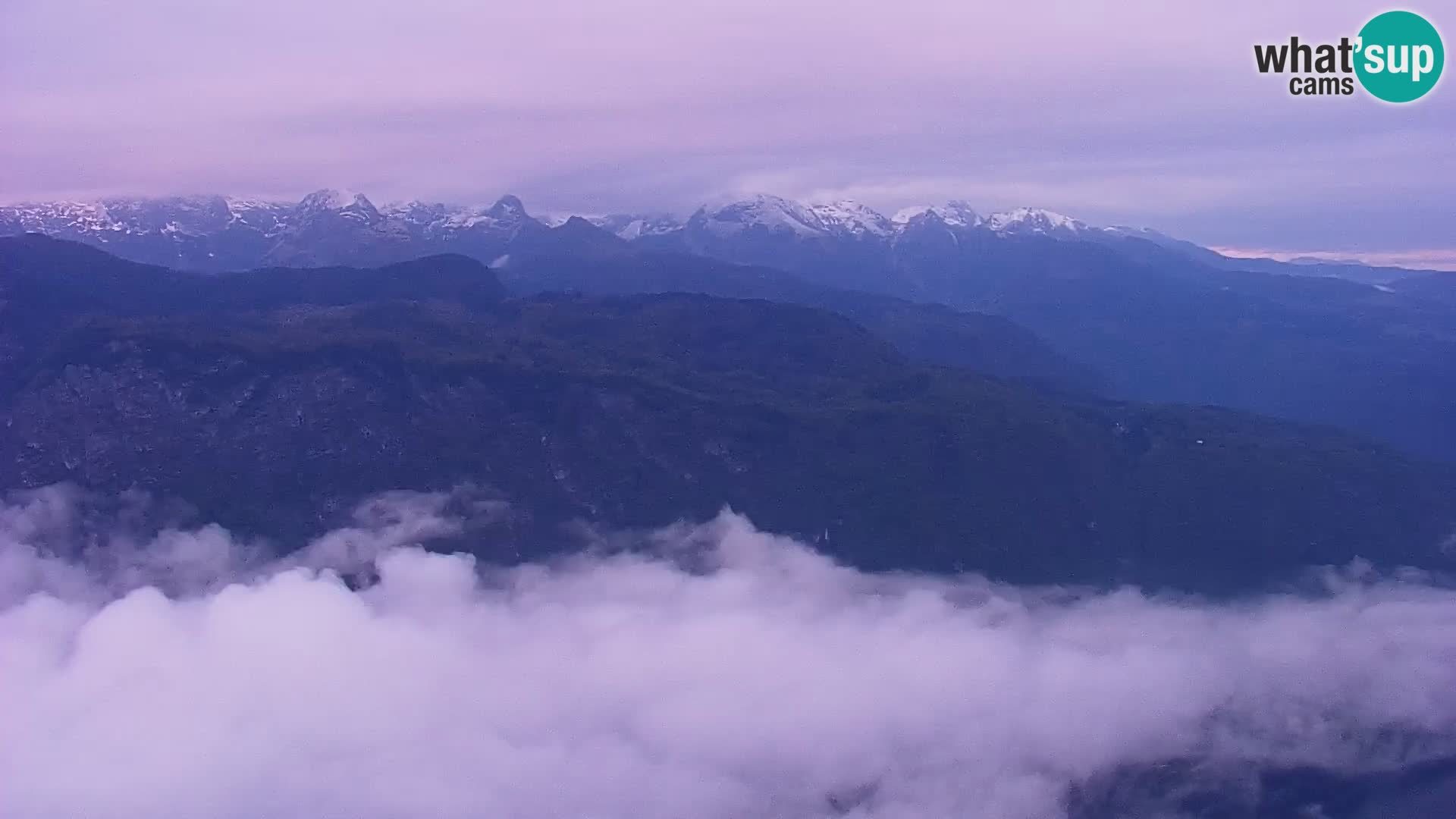 Cámara web del lago Bohinj y Triglav – vista desde la estación de esquí de Vogel