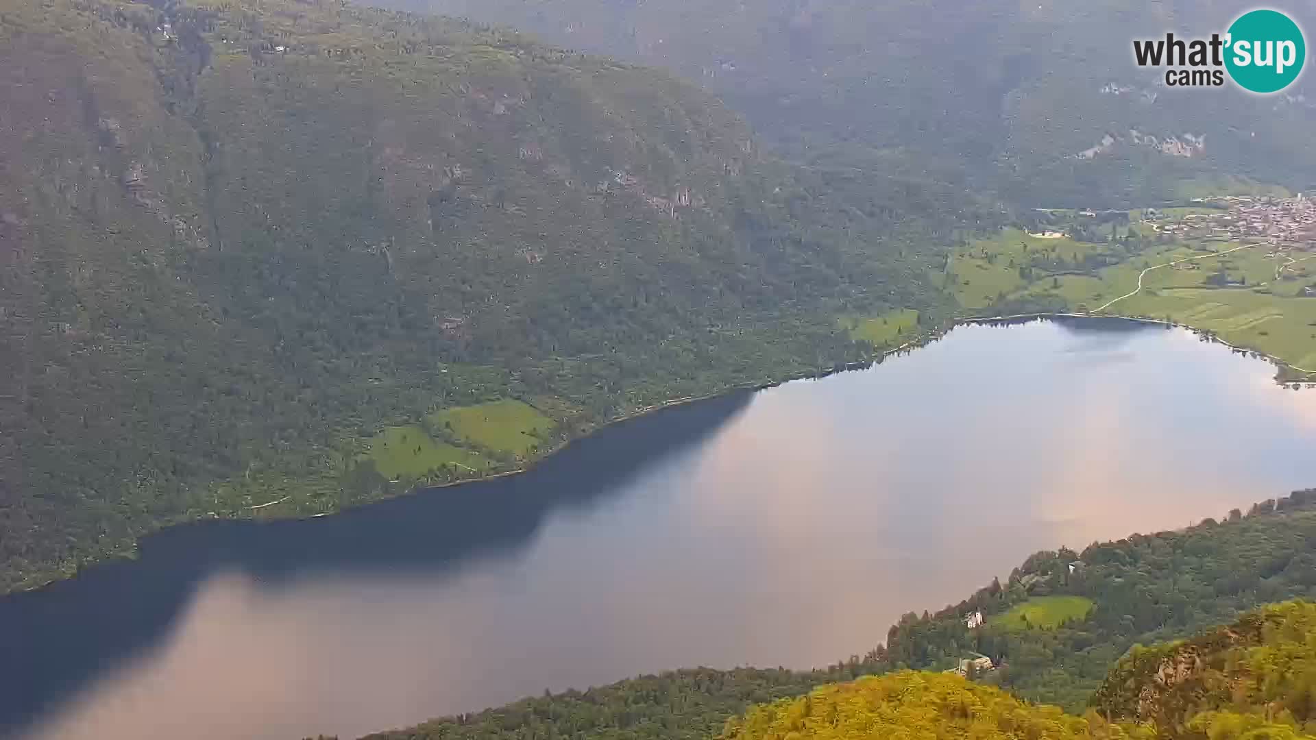 Webcam lac de Bohinj et Triglav – vue depuis la station de ski de Vogel