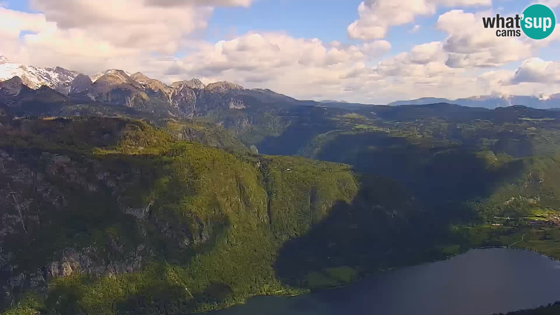 Webcam Bohinj See und Triglav – Blick vom Skigebiet Vogel