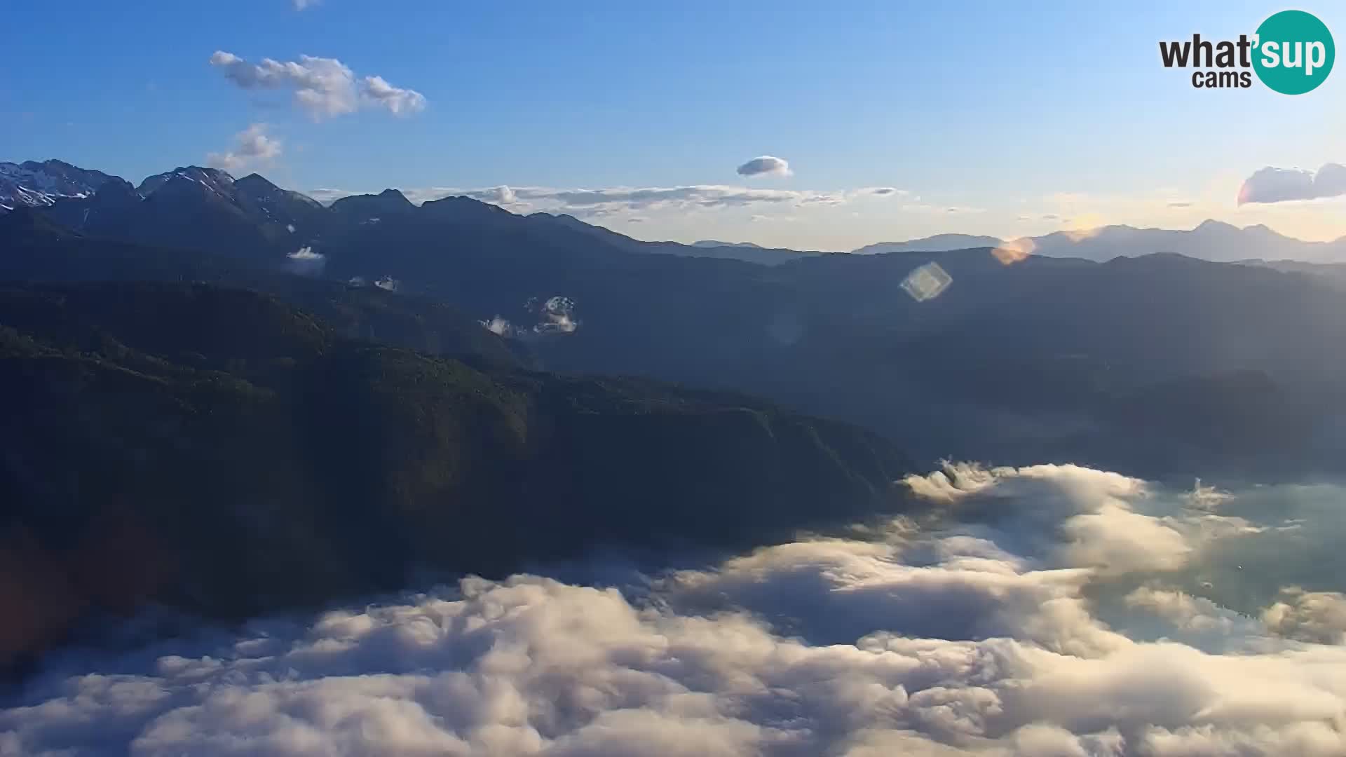 Webcam lago di Bohinj e del Triglav – vista dalla stazione sciistica di Vogel