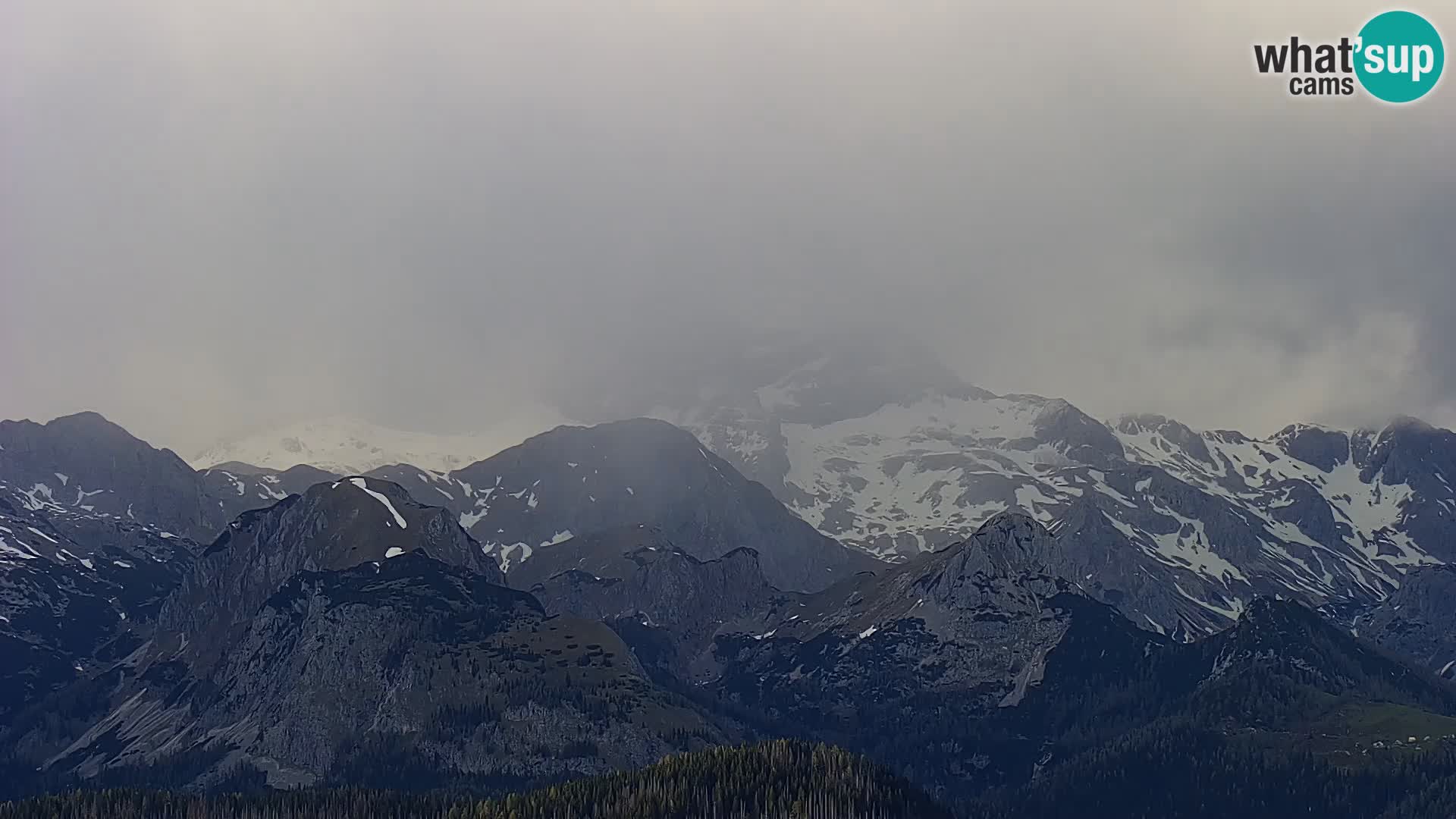 Bohinj lake webcam and Triglav – view from Vogel ski resort
