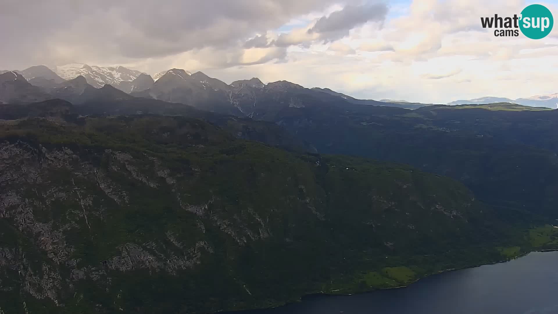Webcam Bohinj See und Triglav – Blick vom Skigebiet Vogel