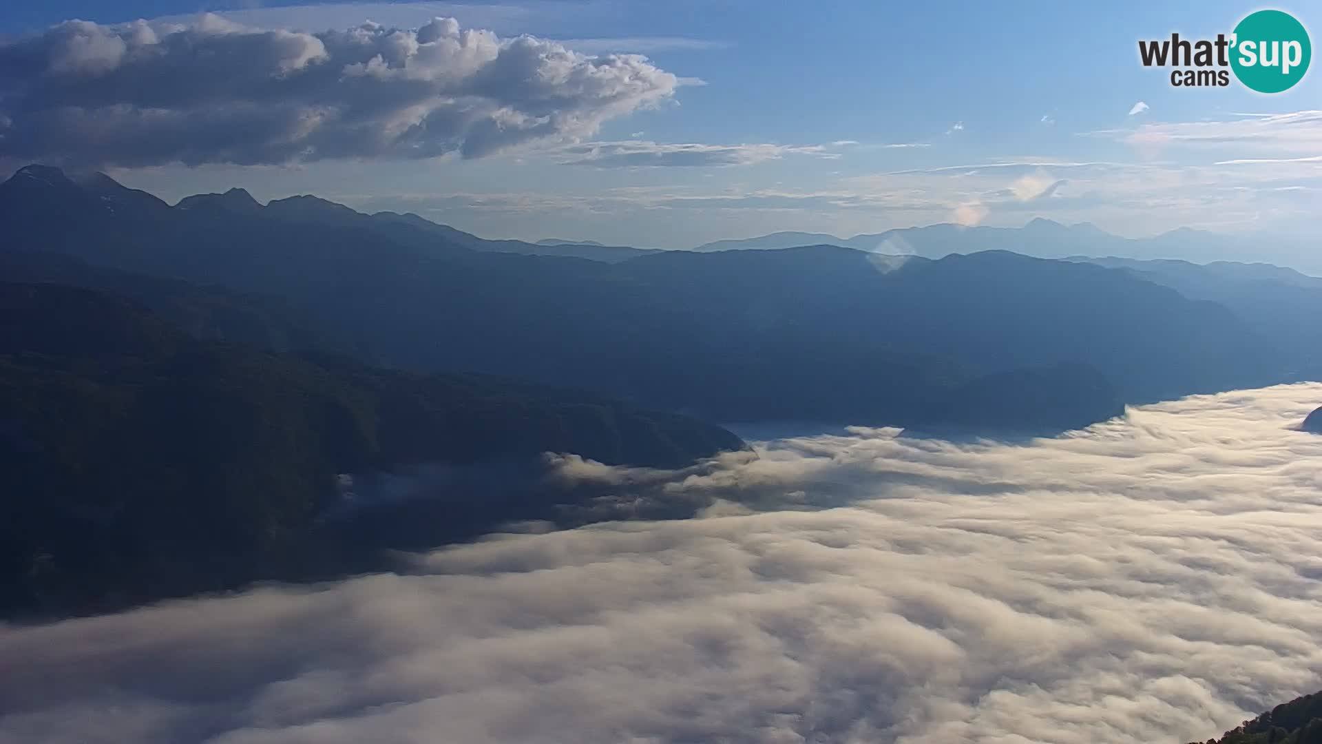 Spletna kamera Bohinj jezero in na Triglav – pogled s smučišča Vogel