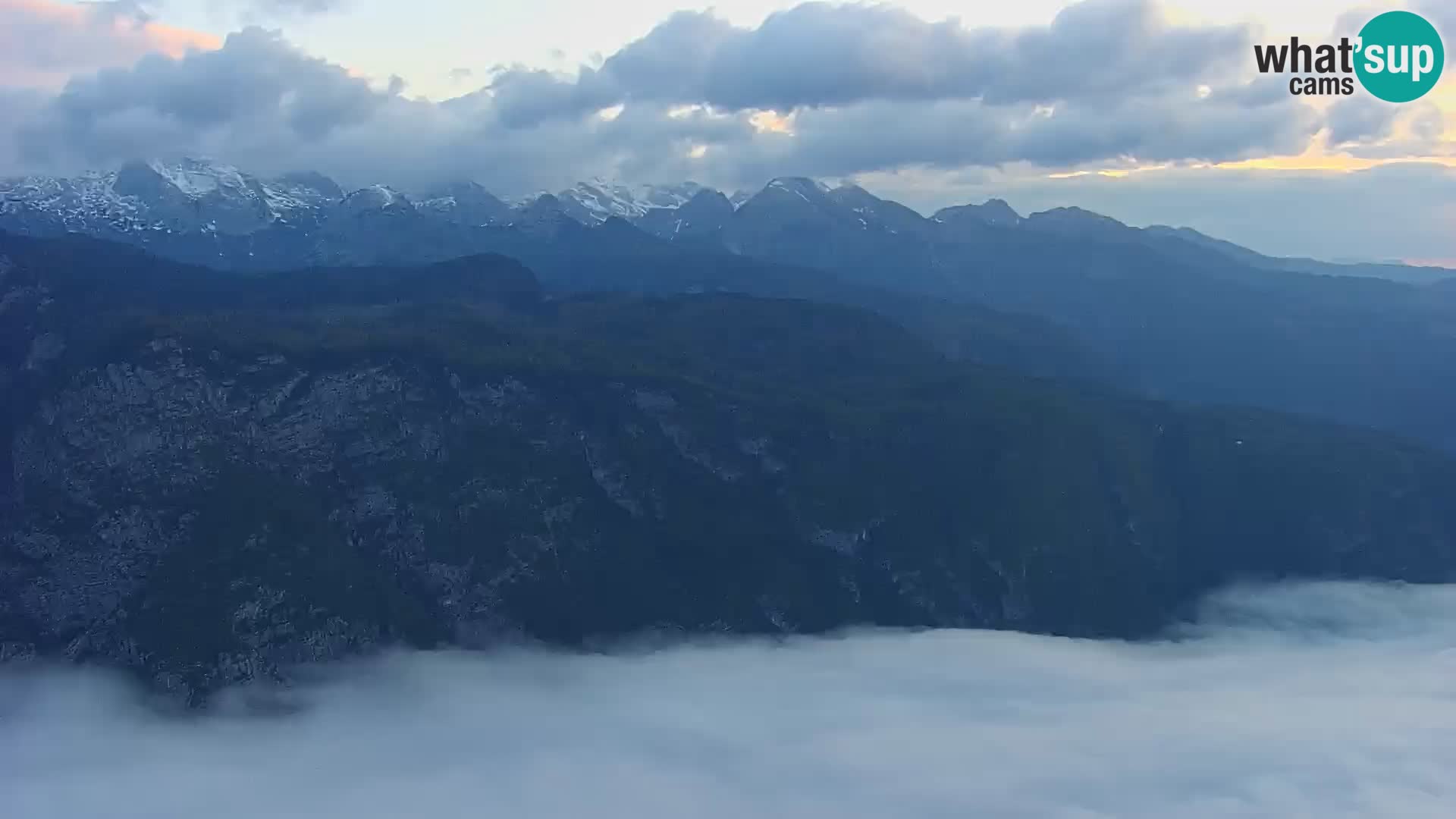 Webcam Bohinj See und Triglav – Blick vom Skigebiet Vogel