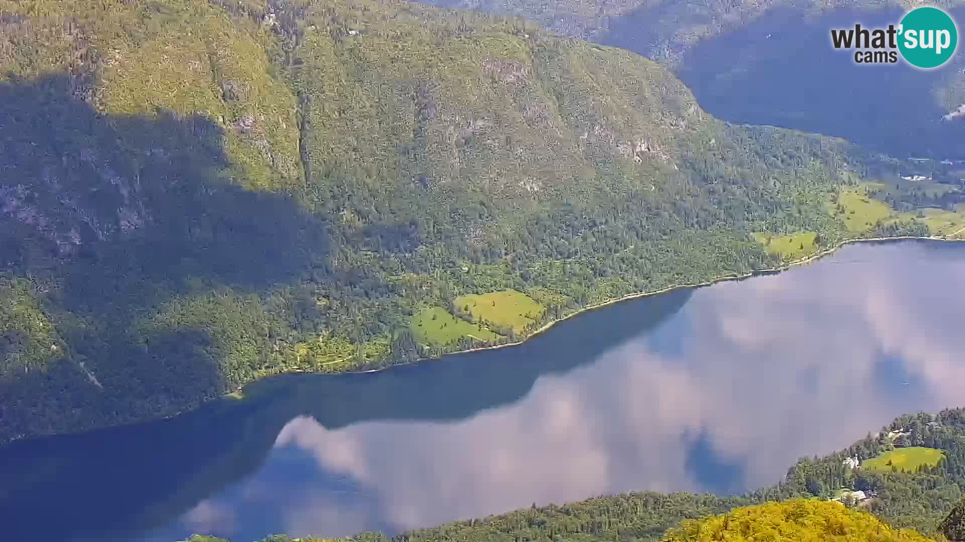Web kamera Bohinjsko jezero i Triglav – pogled sa skijališta Vogel