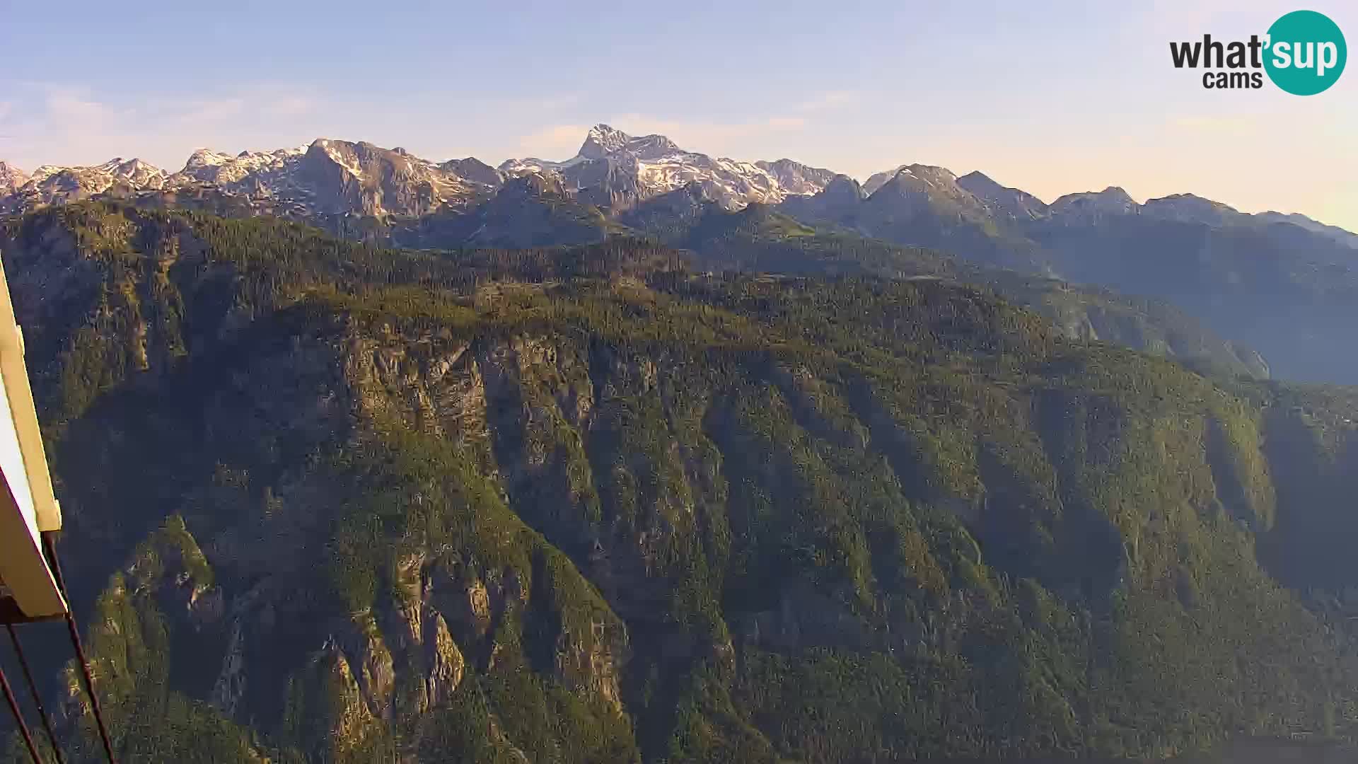 Webcam lac de Bohinj et Triglav – vue depuis la station de ski de Vogel