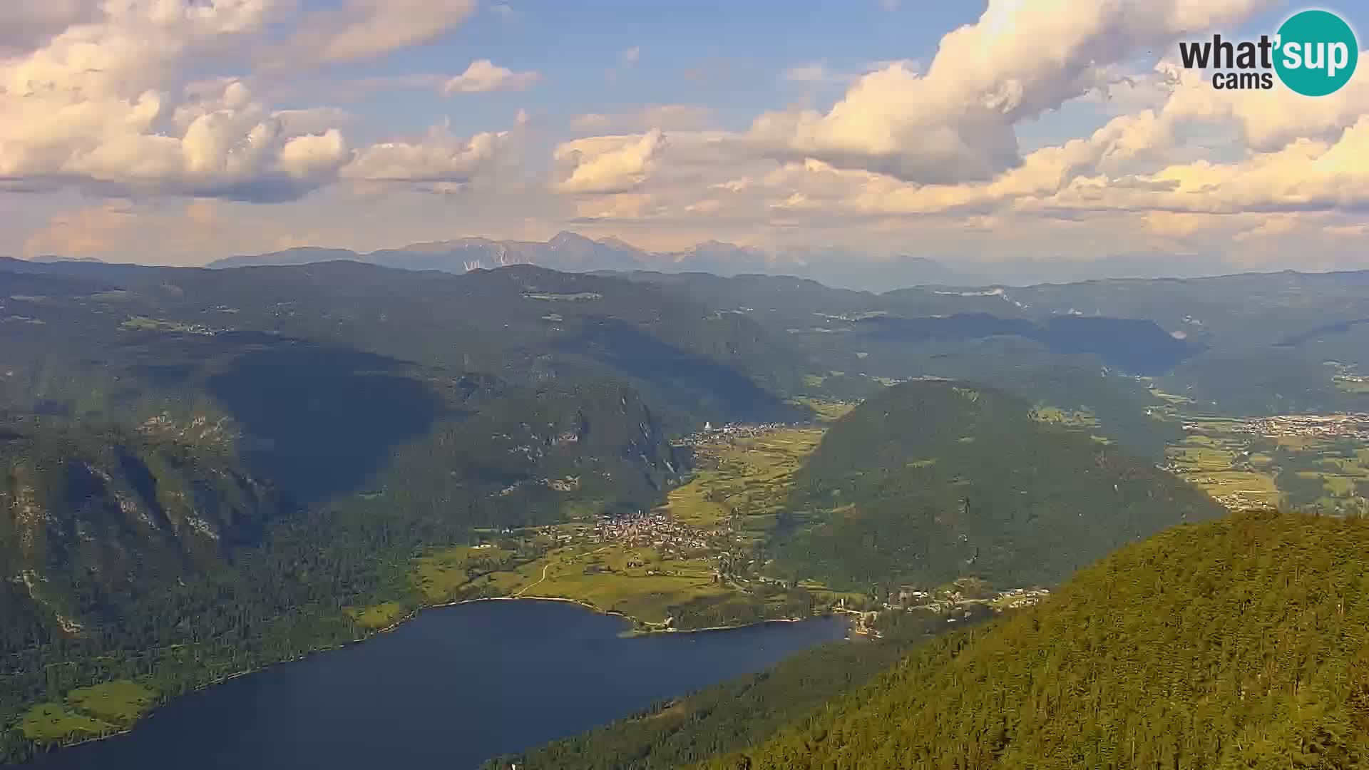Cámara web del lago Bohinj y Triglav – vista desde la estación de esquí de Vogel