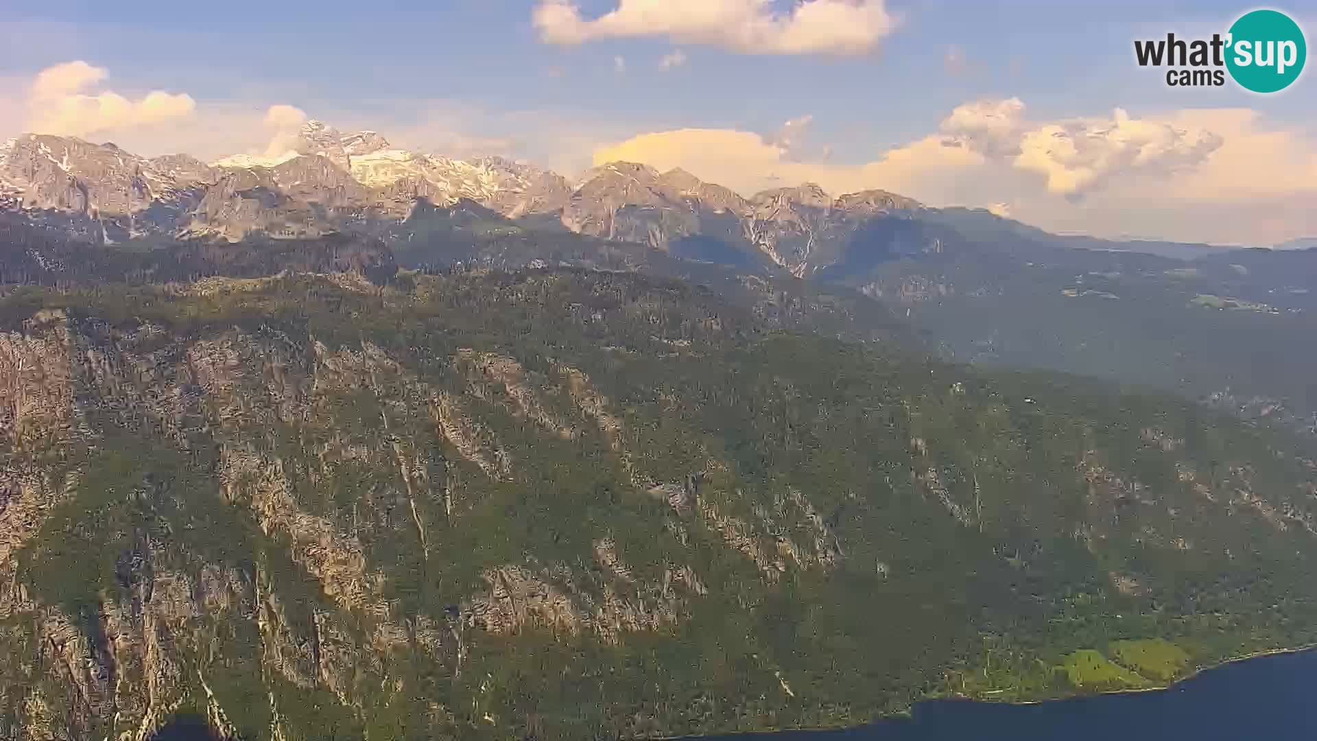 Webcam Bohinj See und Triglav – Blick vom Skigebiet Vogel