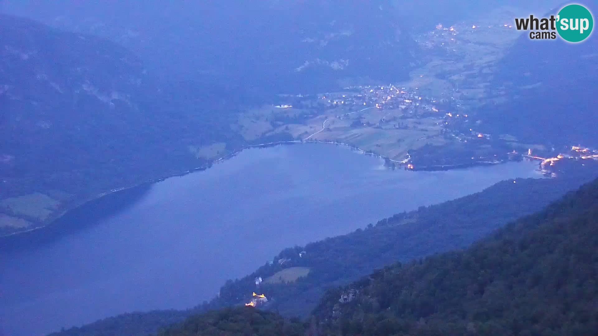 Webcam Bohinj See und Triglav – Blick vom Skigebiet Vogel