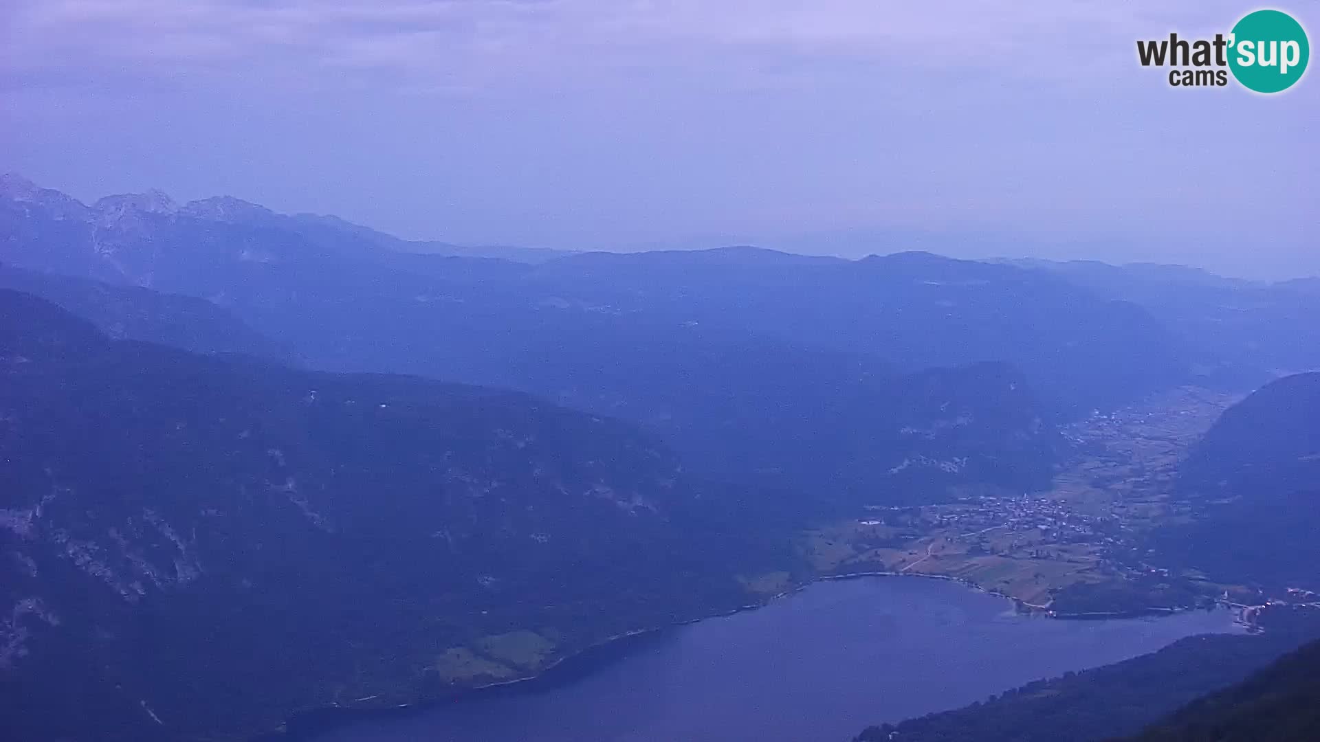 Webcam Bohinj See und Triglav – Blick vom Skigebiet Vogel