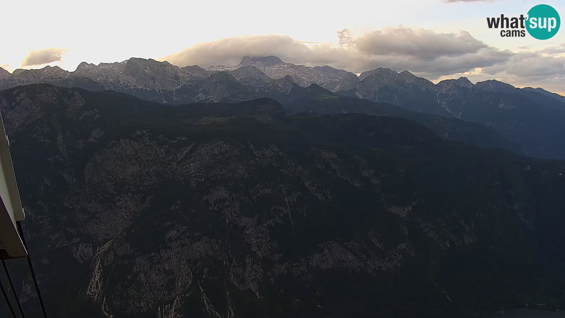 Webcam lac de Bohinj et Triglav – vue depuis la station de ski de Vogel