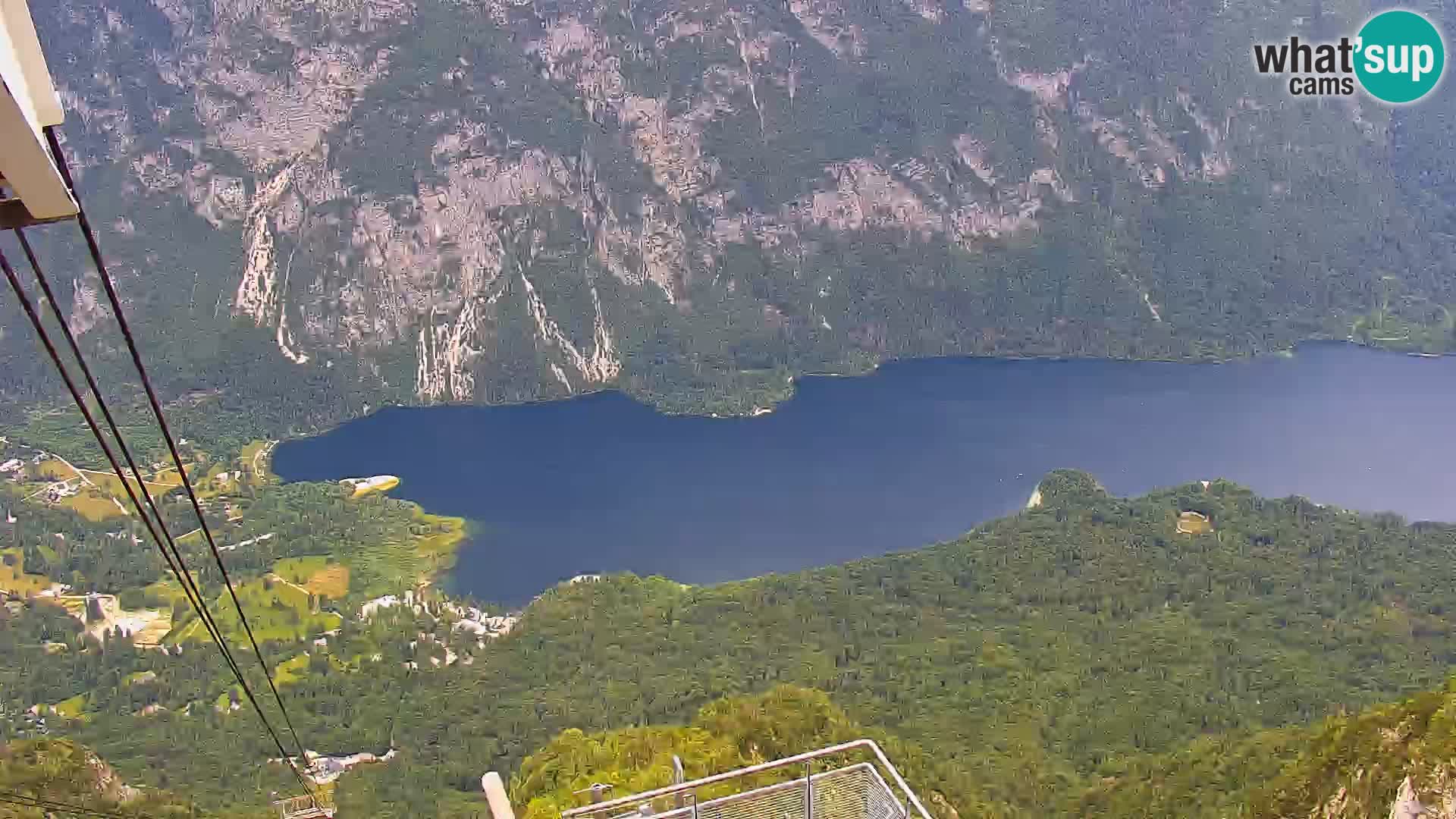 Spletna kamera Bohinj jezero in na Triglav – pogled s smučišča Vogel