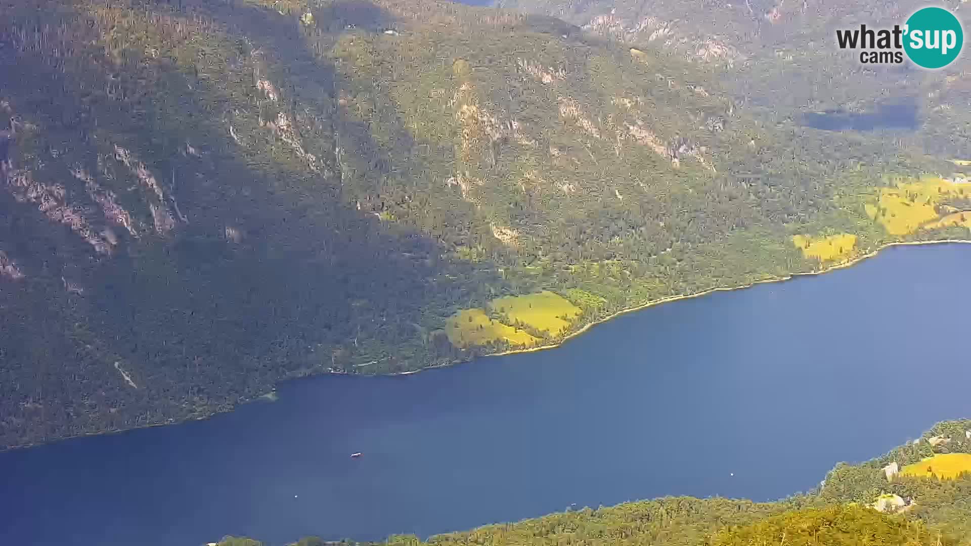 Webcam lago di Bohinj e del Triglav – vista dalla stazione sciistica di Vogel