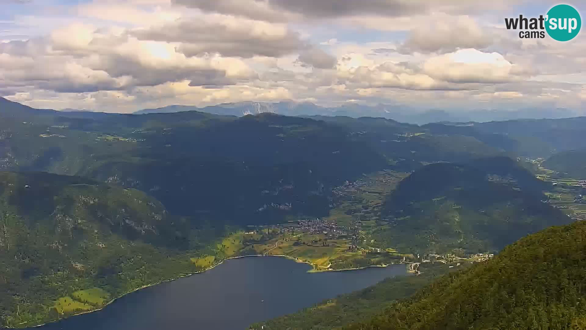 Webcam lac de Bohinj et Triglav – vue depuis la station de ski de Vogel