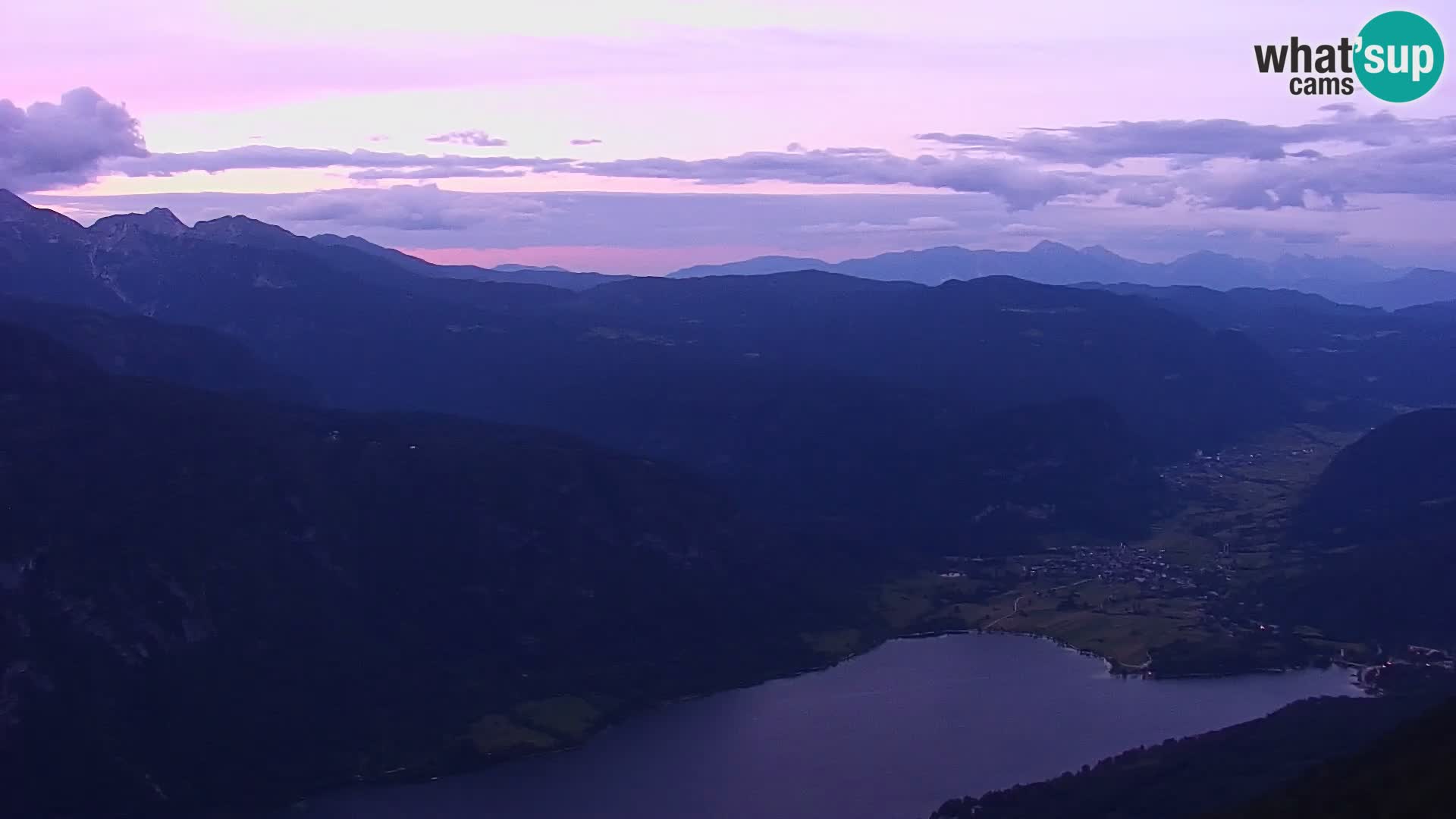Webcam Bohinj See und Triglav – Blick vom Skigebiet Vogel