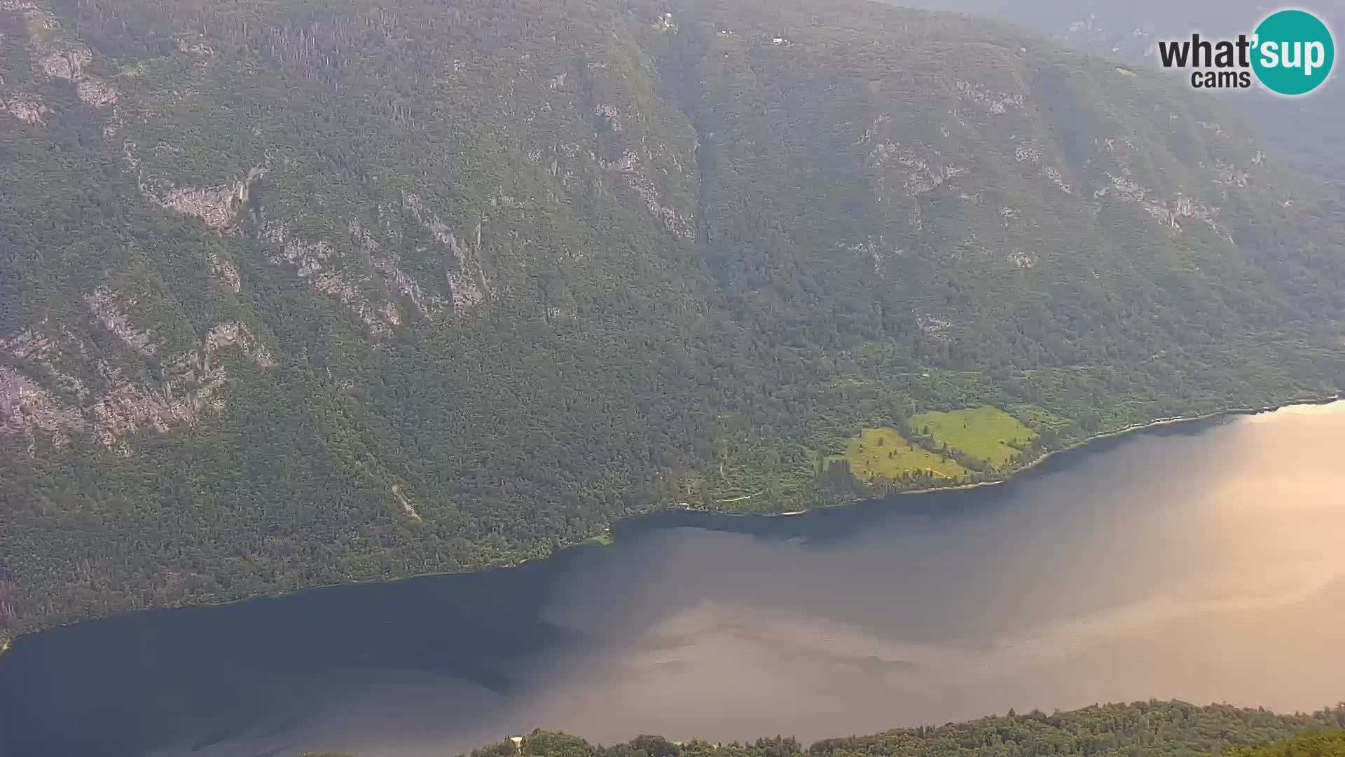 Webcam lac de Bohinj et Triglav – vue depuis la station de ski de Vogel