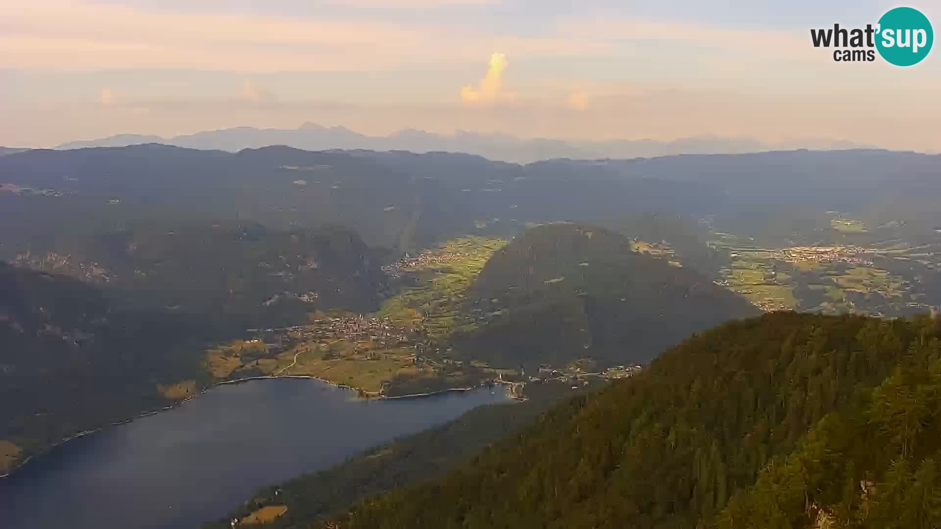 Webcam lago di Bohinj e del Triglav – vista dalla stazione sciistica di Vogel