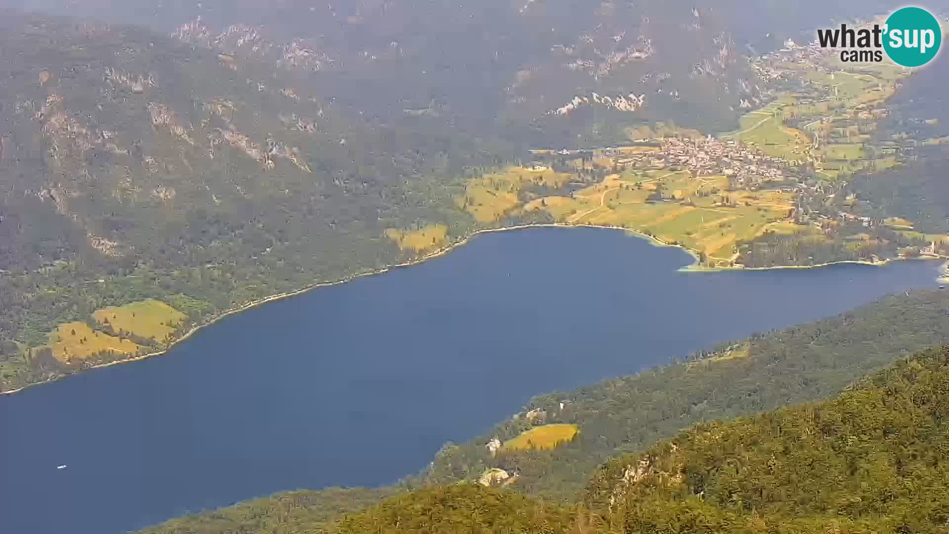 Webcam lac de Bohinj et Triglav – vue depuis la station de ski de Vogel