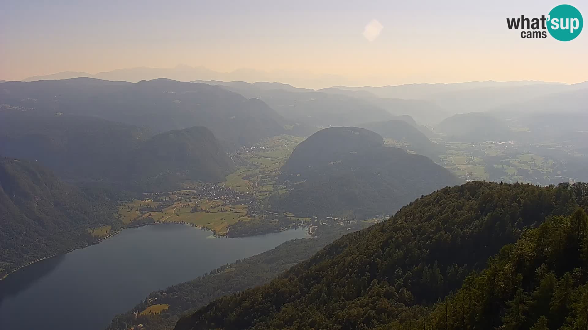 Webcam lago di Bohinj e del Triglav – vista dalla stazione sciistica di Vogel