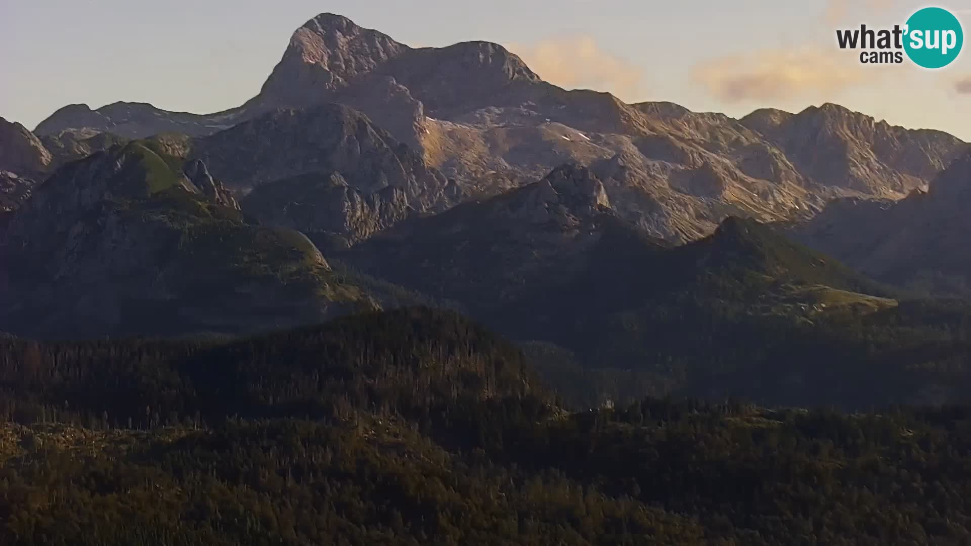 Spletna kamera Bohinj jezero in na Triglav – pogled s smučišča Vogel
