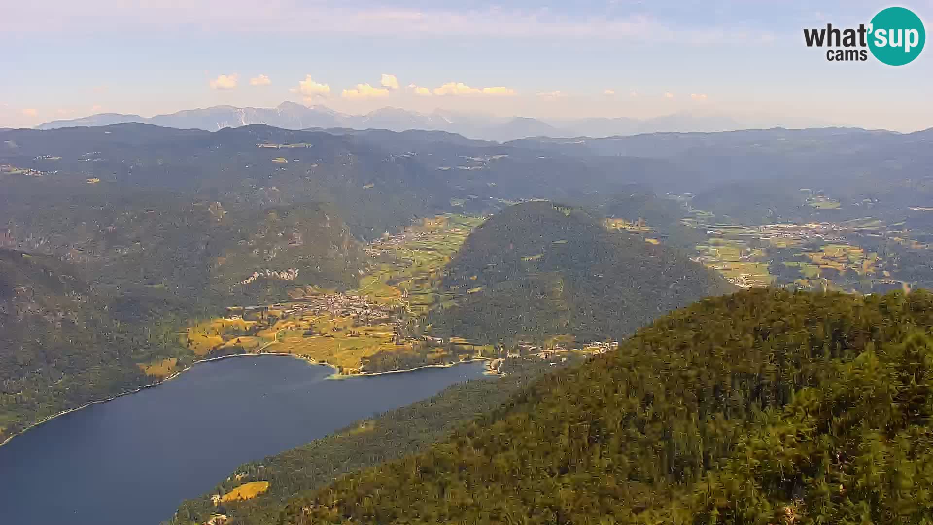 Webcam Bohinj See und Triglav – Blick vom Skigebiet Vogel