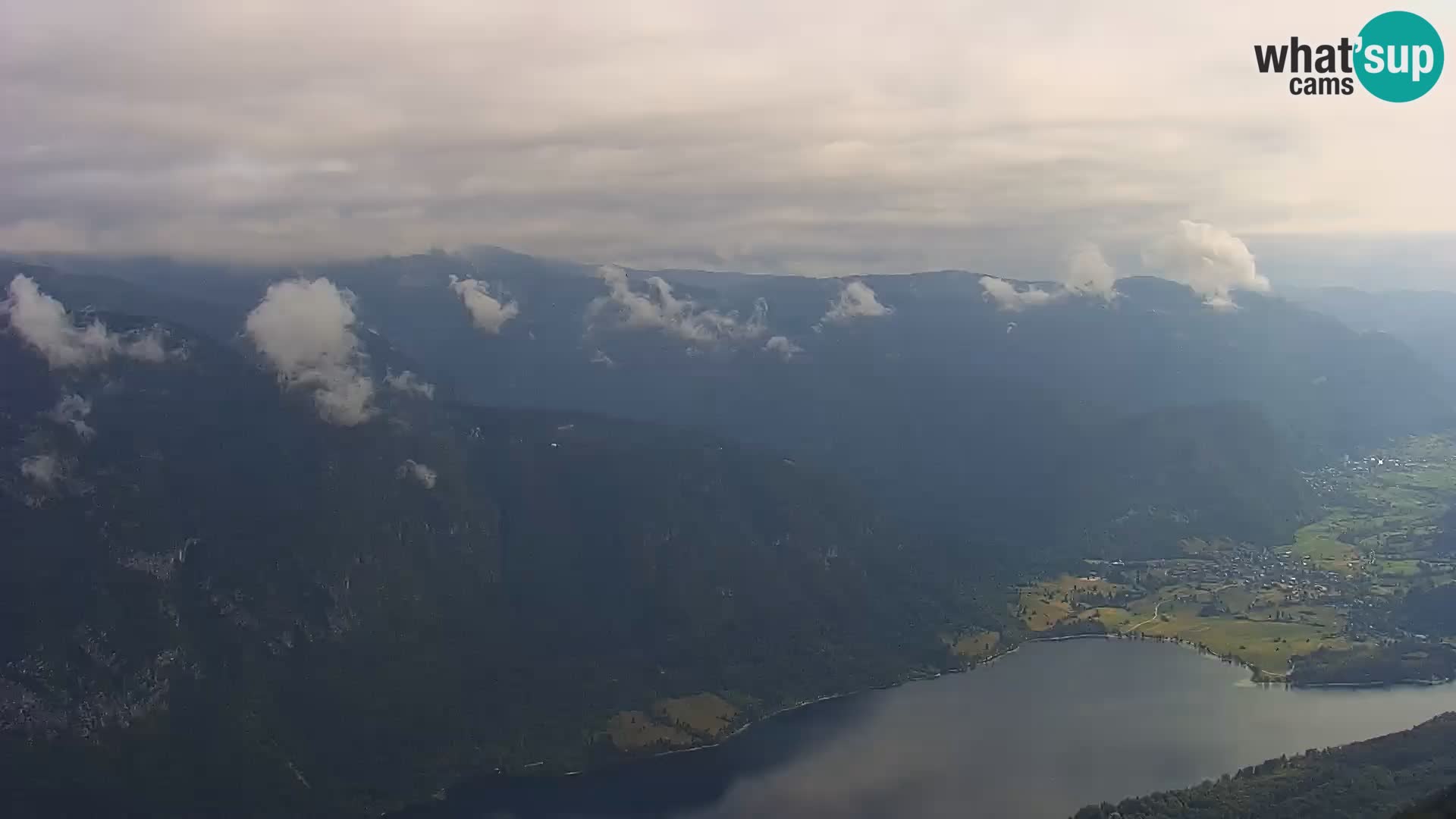 Webcam lac de Bohinj et Triglav – vue depuis la station de ski de Vogel