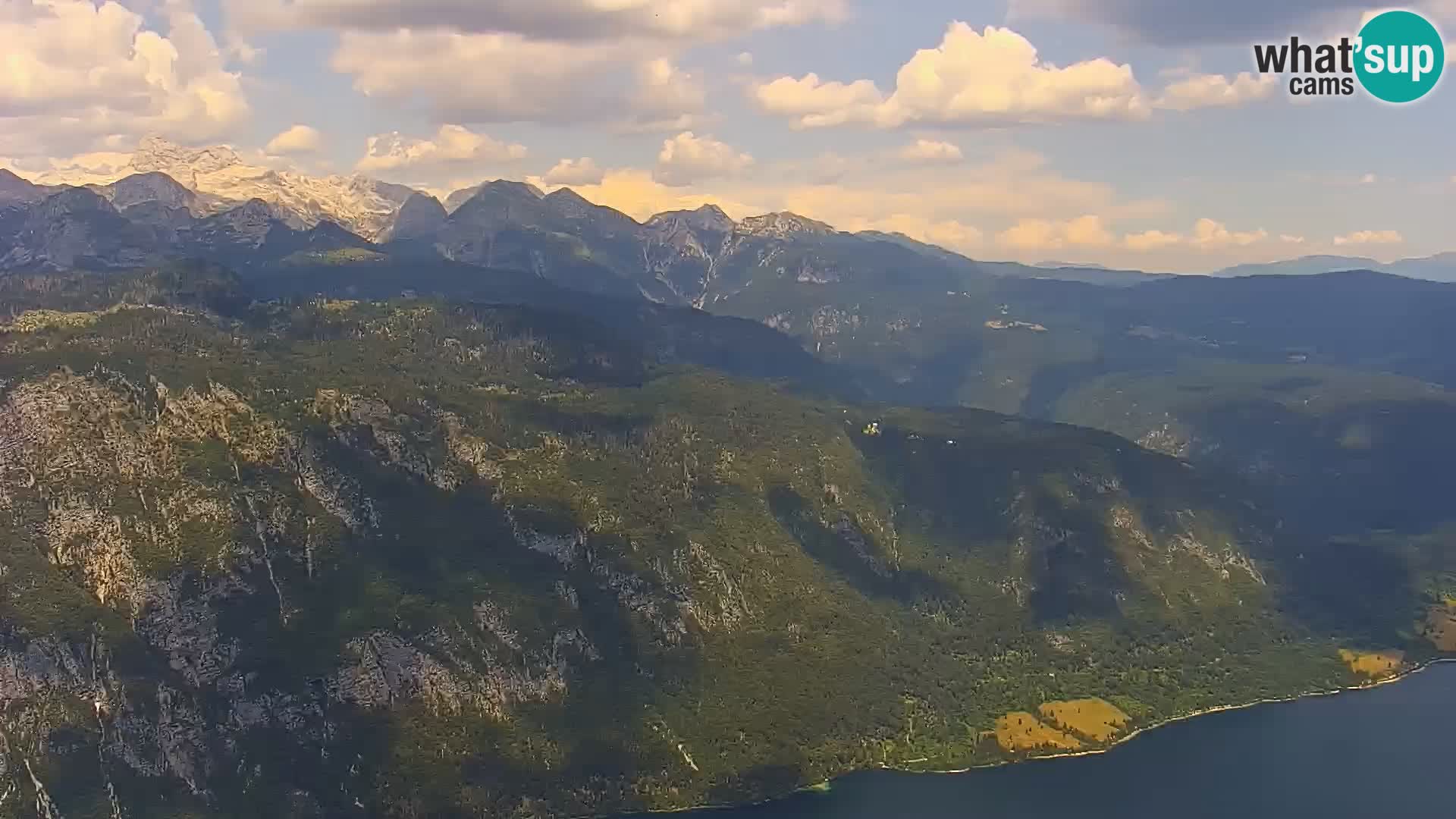 Webcam Bohinj See und Triglav – Blick vom Skigebiet Vogel