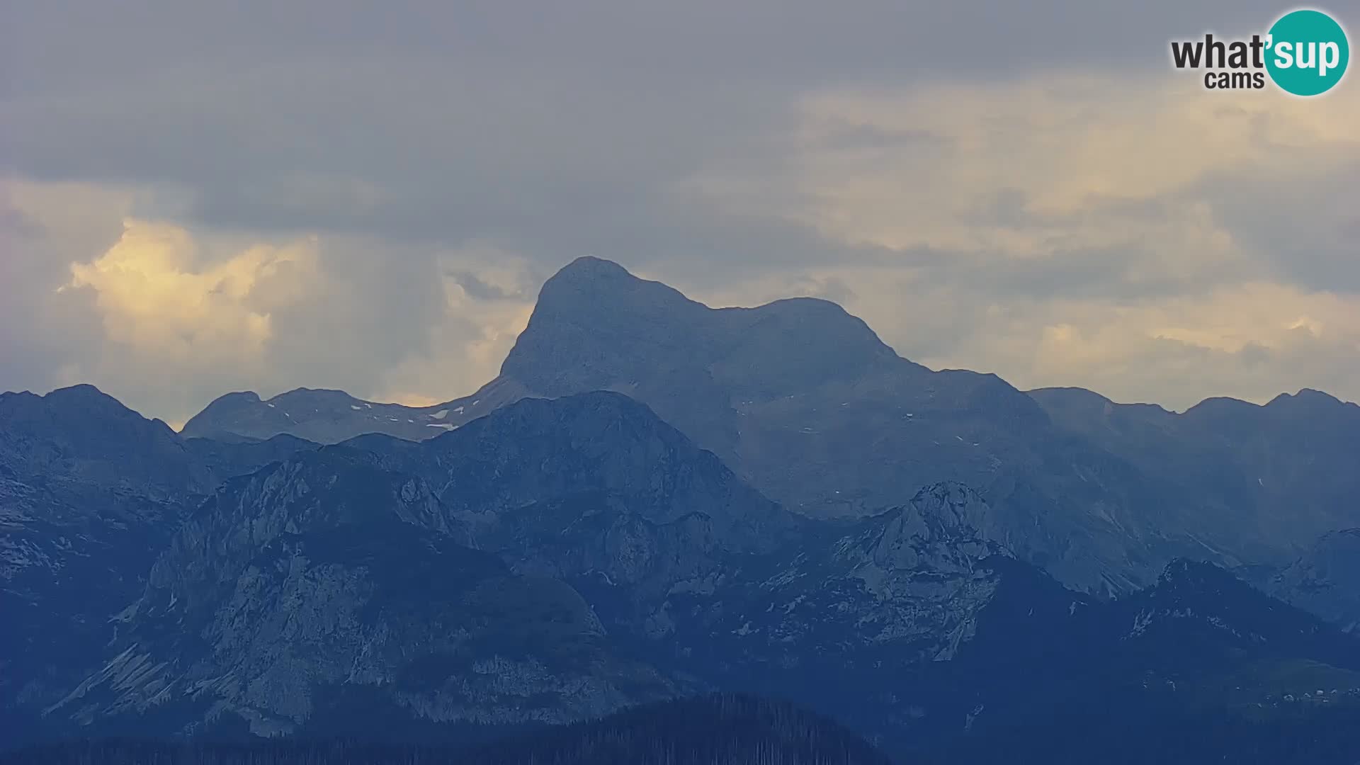 Webcam Bohinj See und Triglav – Blick vom Skigebiet Vogel