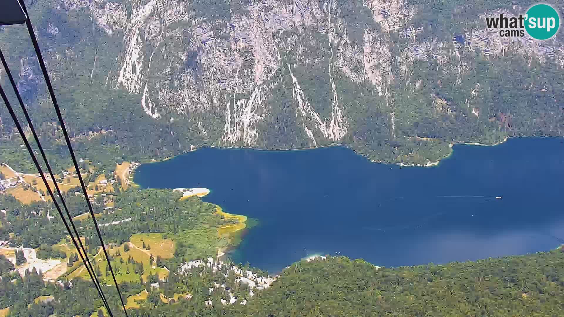 Webcam lac de Bohinj et Triglav – vue depuis la station de ski de Vogel