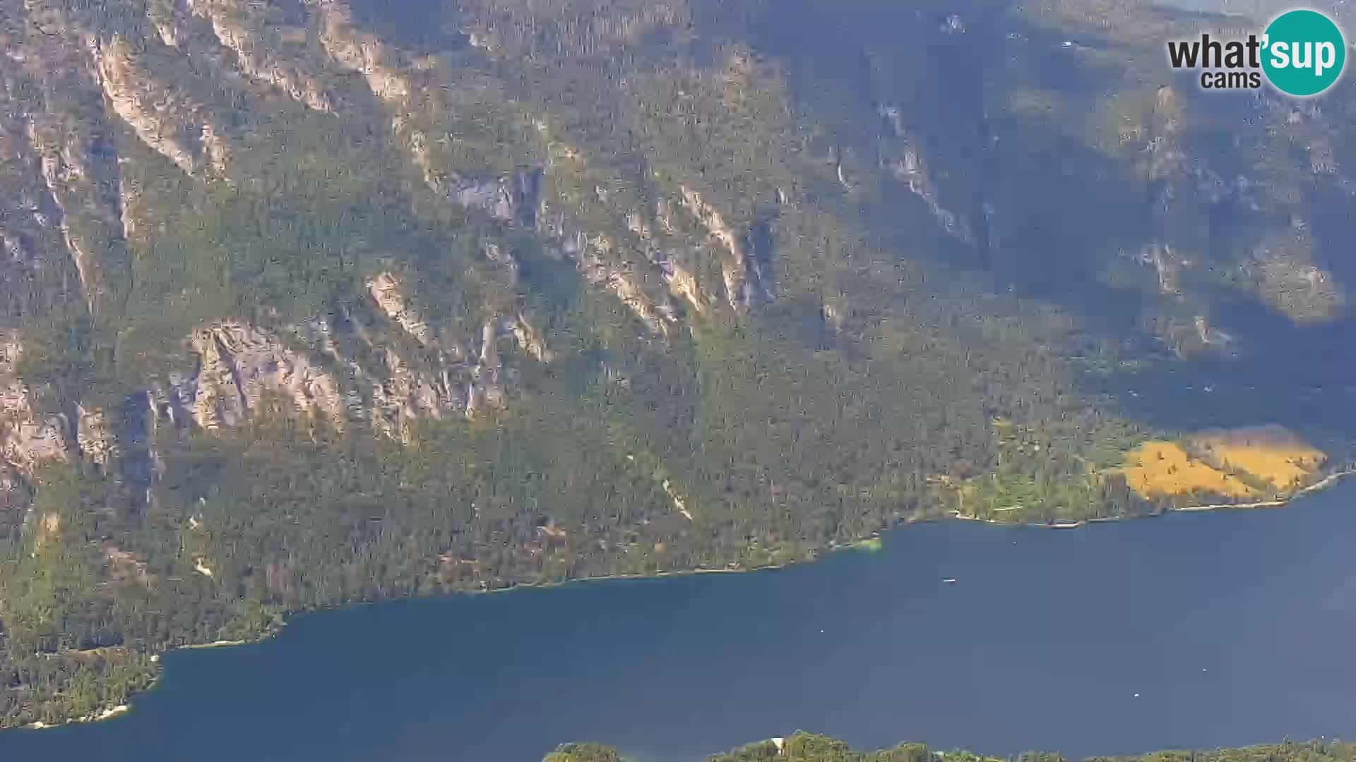 Webcam lac de Bohinj et Triglav – vue depuis la station de ski de Vogel