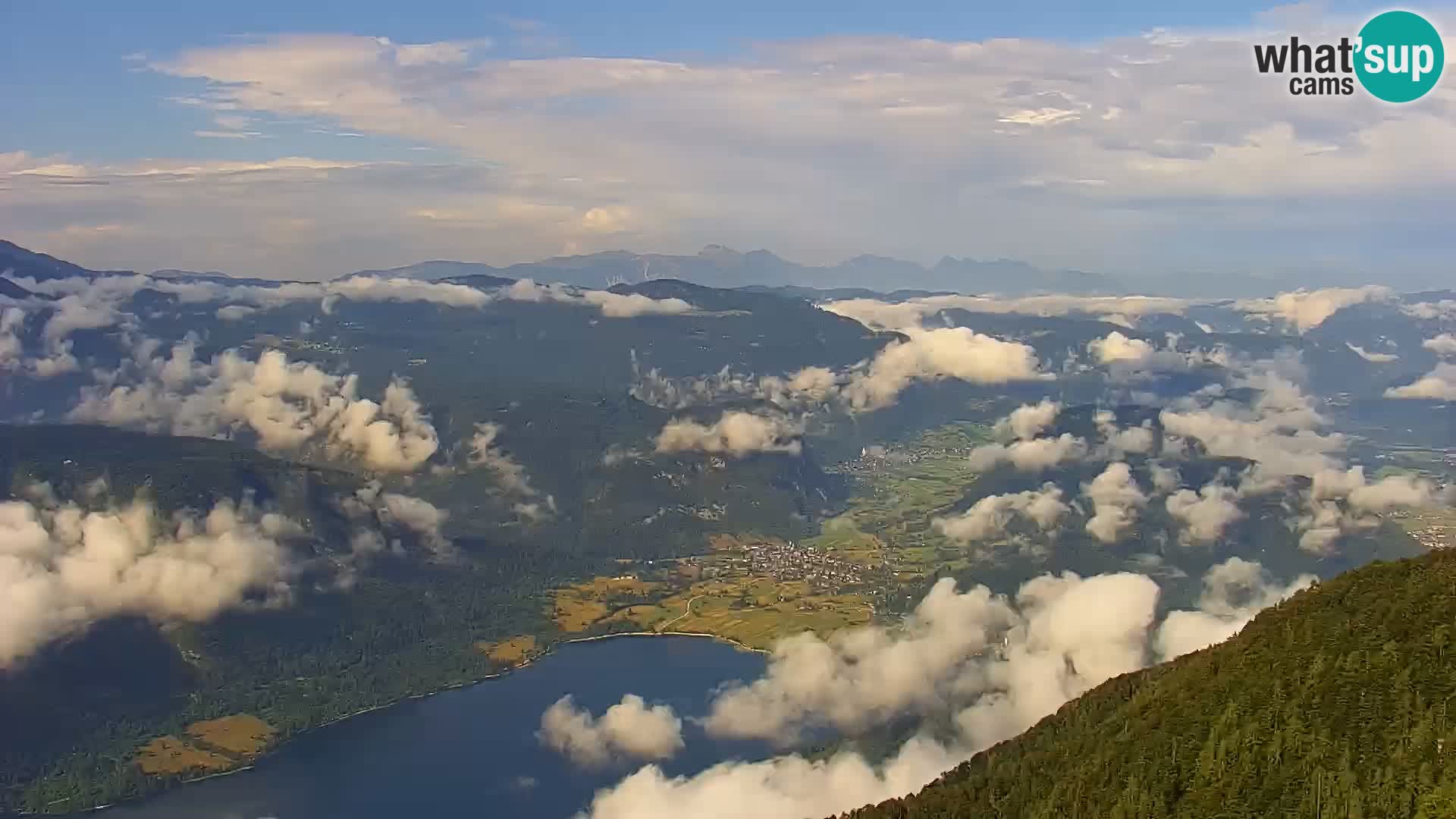 Bohinj lake webcam and Triglav – view from Vogel ski resort