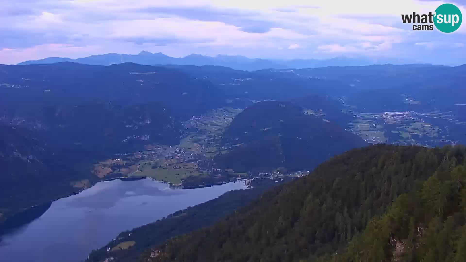 Webcam Bohinj See und Triglav – Blick vom Skigebiet Vogel