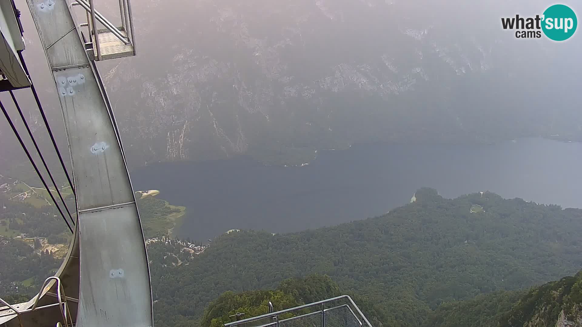 Spletna kamera Bohinj jezero in na Triglav – pogled s smučišča Vogel