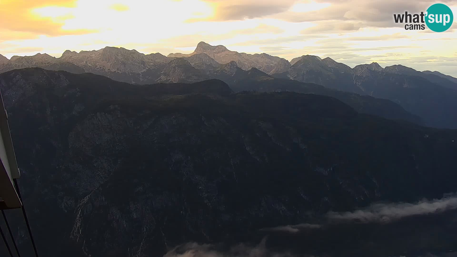 Webcam lac de Bohinj et Triglav – vue depuis la station de ski de Vogel