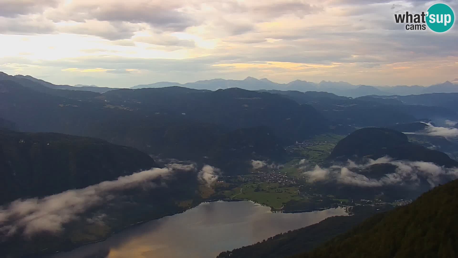 Webcam lac de Bohinj et Triglav – vue depuis la station de ski de Vogel