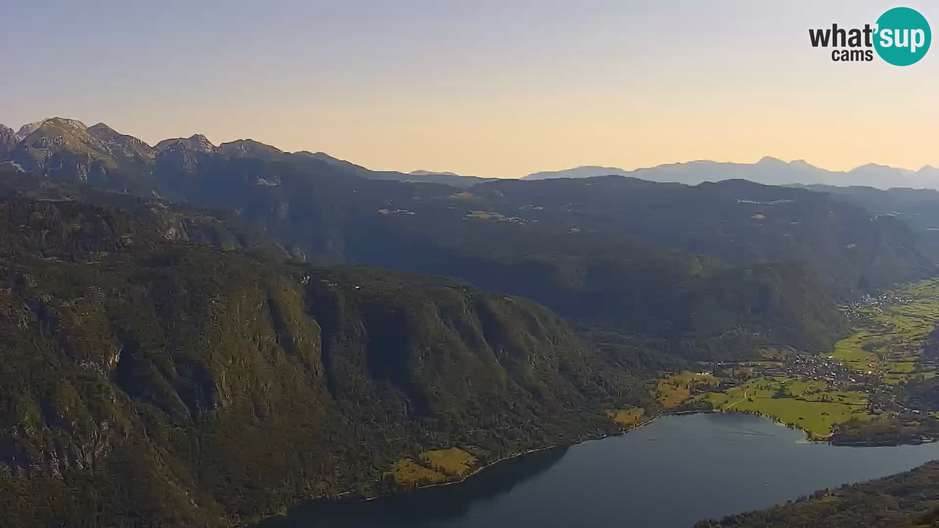 Webcam Bohinj See und Triglav – Blick vom Skigebiet Vogel