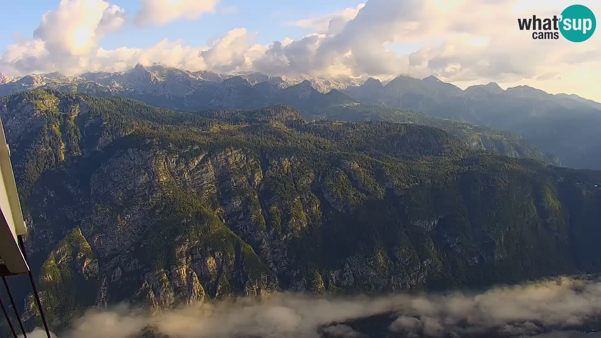 Webcam Bohinj See und Triglav – Blick vom Skigebiet Vogel