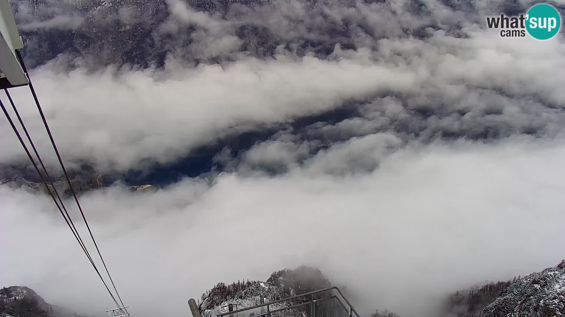 Webcam lac de Bohinj et Triglav – vue depuis la station de ski de Vogel