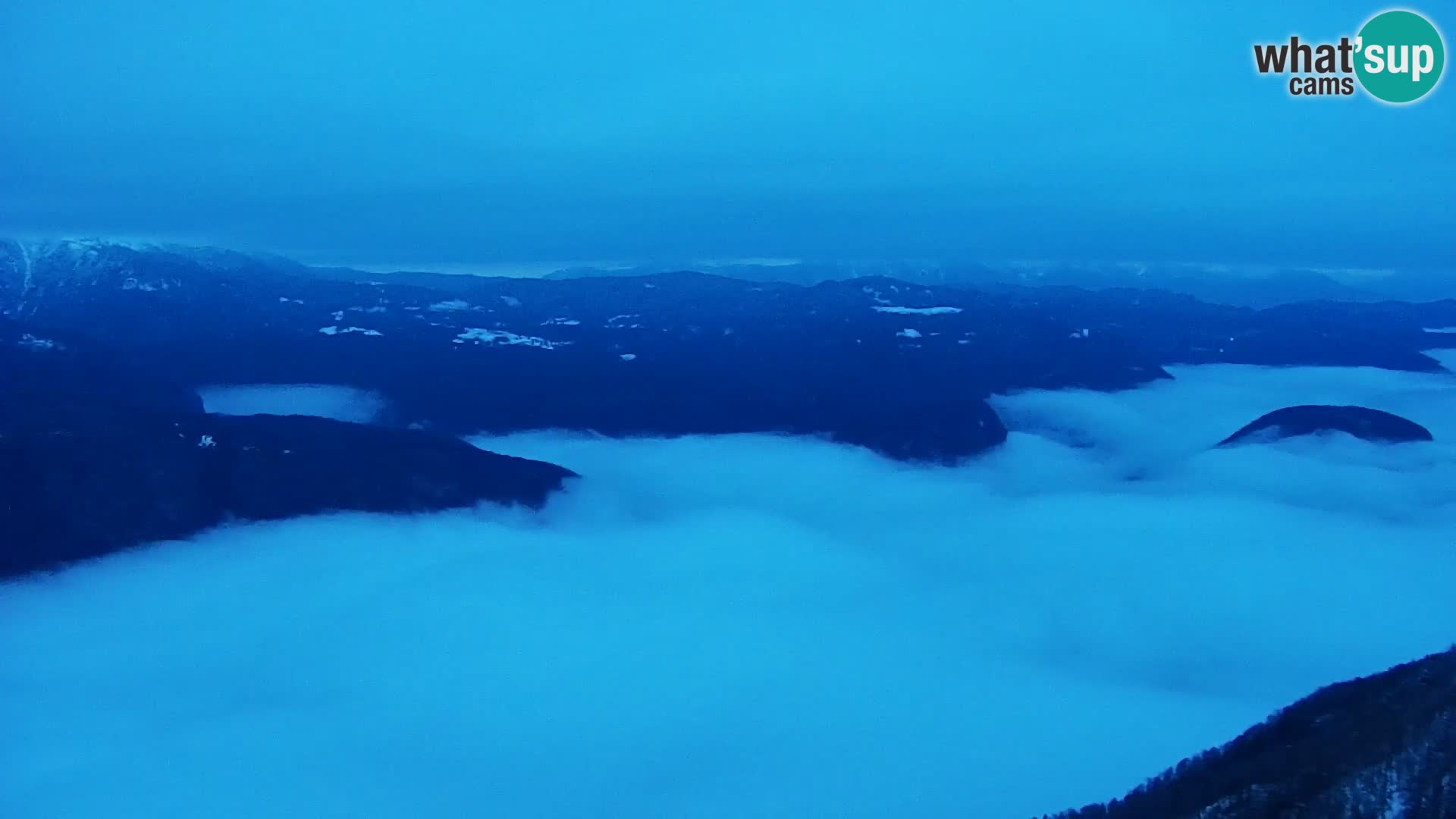 Cámara web del lago Bohinj y Triglav – vista desde la estación de esquí de Vogel