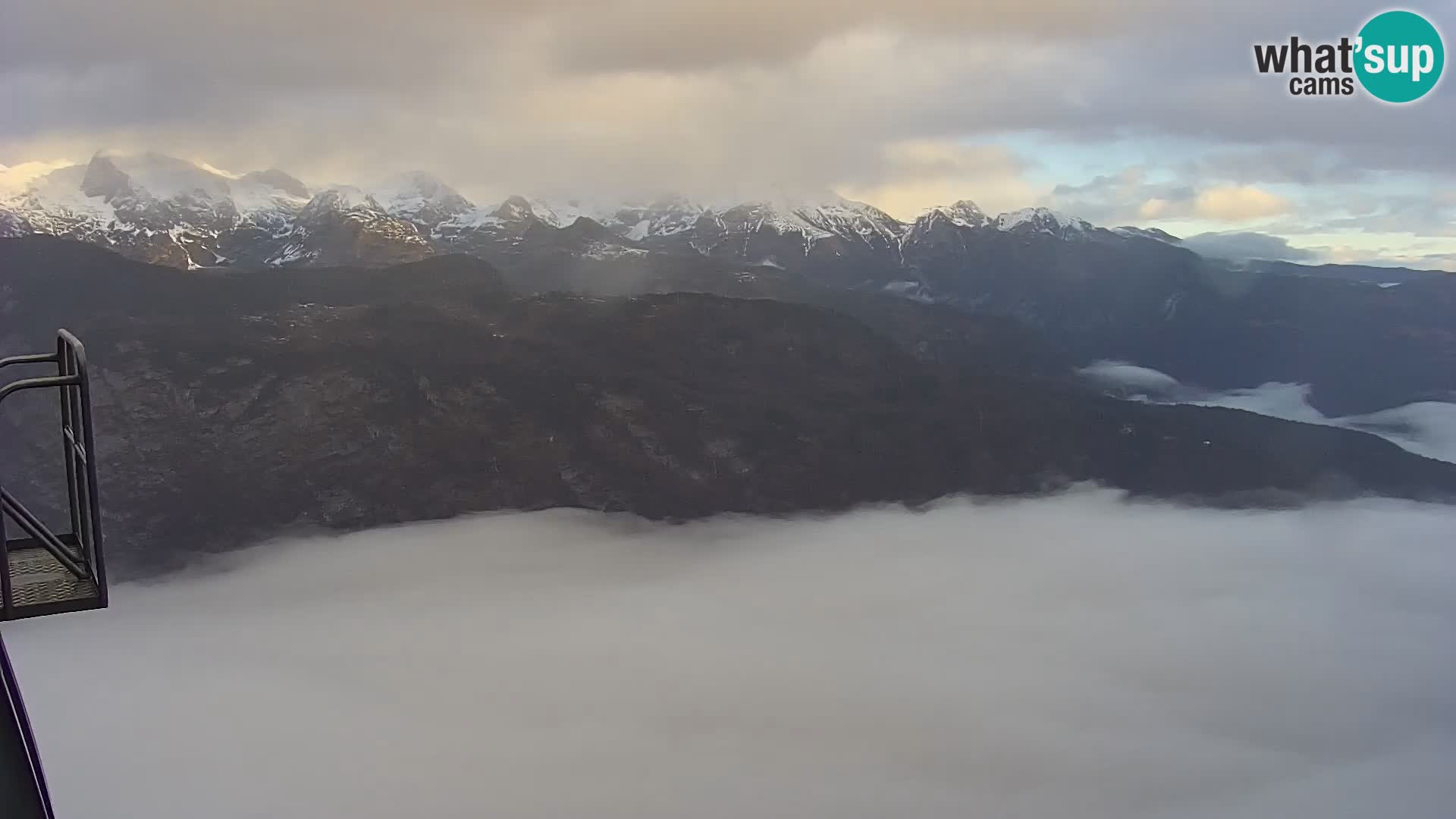 Webcam lac de Bohinj et Triglav – vue depuis la station de ski de Vogel
