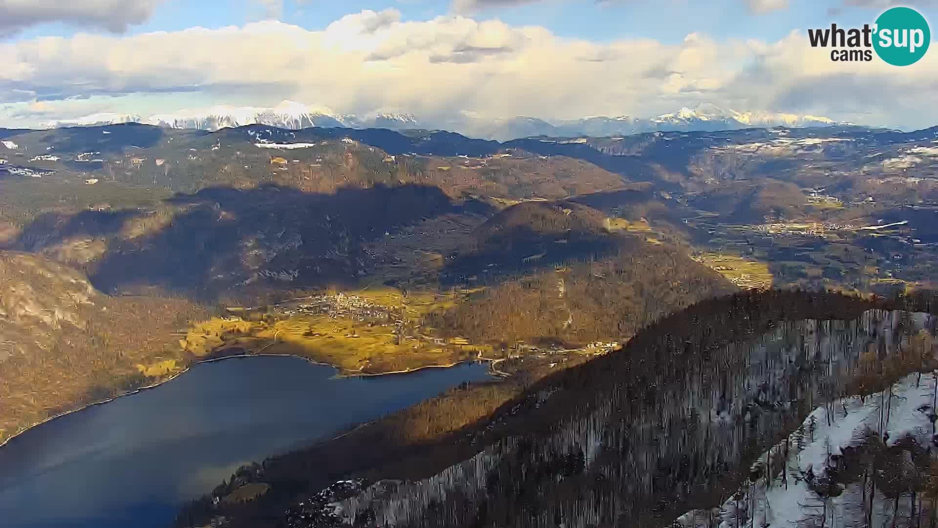 Cámara web del lago Bohinj y Triglav – vista desde la estación de esquí de Vogel